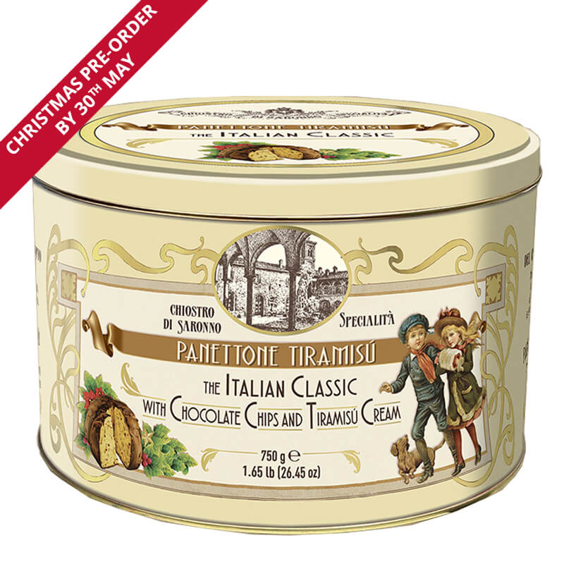 Italian Tiramisu Panettone in Vintage Design Gift Tin (Pre-Order Only)
