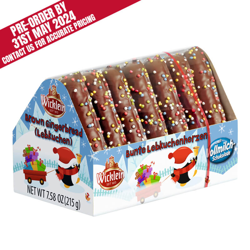 Milk Chocolate Covered Lebkuchen with Sprinkles (Pre-Order Only)